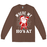 Chestnut where my ho's at funny santa christmas pun naughty xmas humor gift Long Sleeve Tee - linhVisuals