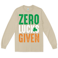 Mushroom zero lucks given funny st patricks day joke quote lucky shamrock irela Long Sleeve Tee - linhVisuals