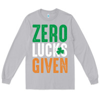 Moon Dust zero lucks given funny st patricks day joke quote lucky shamrock irela Long Sleeve Tee - linhVisuals