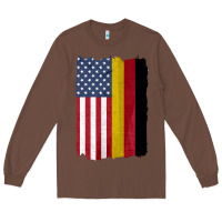 Chestnut united states with germany flag mix us and german country flags Long Sleeve Tee - linhVisuals