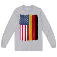 Moon Dust united states with germany flag mix us and german country flags Long Sleeve Tee - linhVisuals