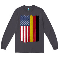 Smoke united states with germany flag mix us and german country flags Long Sleeve Tee - linhVisuals