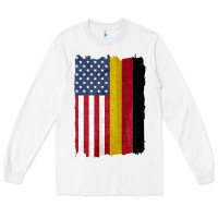 White united states with germany flag mix us and german country flags Long Sleeve Tee - linhVisuals