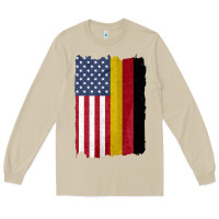 United States With Germany Flag Mix Us And German Country Flags Long Sleeve Tee | Teevron