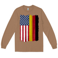 Toasted Coconut united states with germany flag mix us and german country flags Long Sleeve Tee - linhVisuals