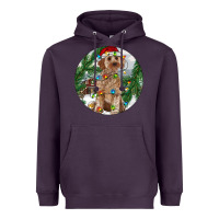 Plum Cockapoo Christmas Heavyweight Hoodie - RanaPortraitStore