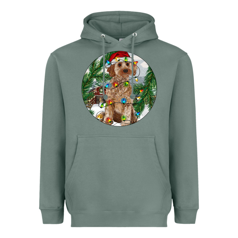 Cockapoo Christmas Heavyweight Hoodie by RanaPortraitStore | Teevron