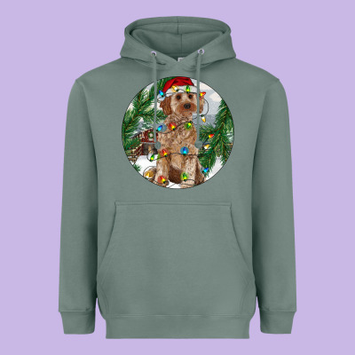 Cockapoo Christmas Heavyweight Hoodie Designed By Ranaportraitstore