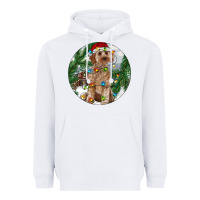 White Cockapoo Christmas Heavyweight Hoodie - RanaPortraitStore