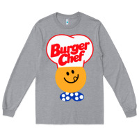 Heather Grey burger chef Long Sleeve Tee - linhVisuals