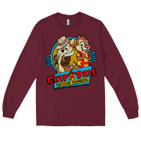 Burgundy chip and dale anime character Long Sleeve Tee - linhVisuals
