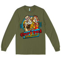Army Green chip and dale anime character Long Sleeve Tee - linhVisuals