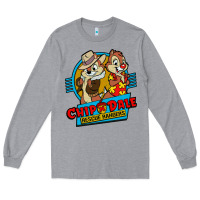 Heather Grey chip and dale anime character Long Sleeve Tee - linhVisuals