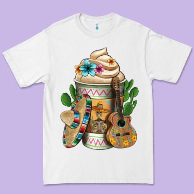 Mexican Hot Coffee Cup Premium Tee Designed By Fadigitalartstudio