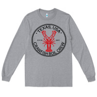 Heather Grey texas crawfish boil crew Long Sleeve Tee - linhVisuals