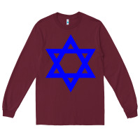 Burgundy star of david Long Sleeve Tee - linhVisuals