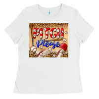 White pitch please tumbler Ladies Tee - BundleAndBundleShop