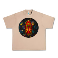 Burro african masks round earrings 2 Urban Heavy Tee - BundleAndBundleShop