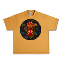 Peanut Butter african masks round earrings 2 Urban Heavy Tee - BundleAndBundleShop