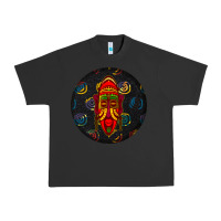 Pigment Black african masks round earrings 2 Urban Heavy Tee - BundleAndBundleShop