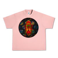 Salmon african masks round earrings 2 Urban Heavy Tee - BundleAndBundleShop