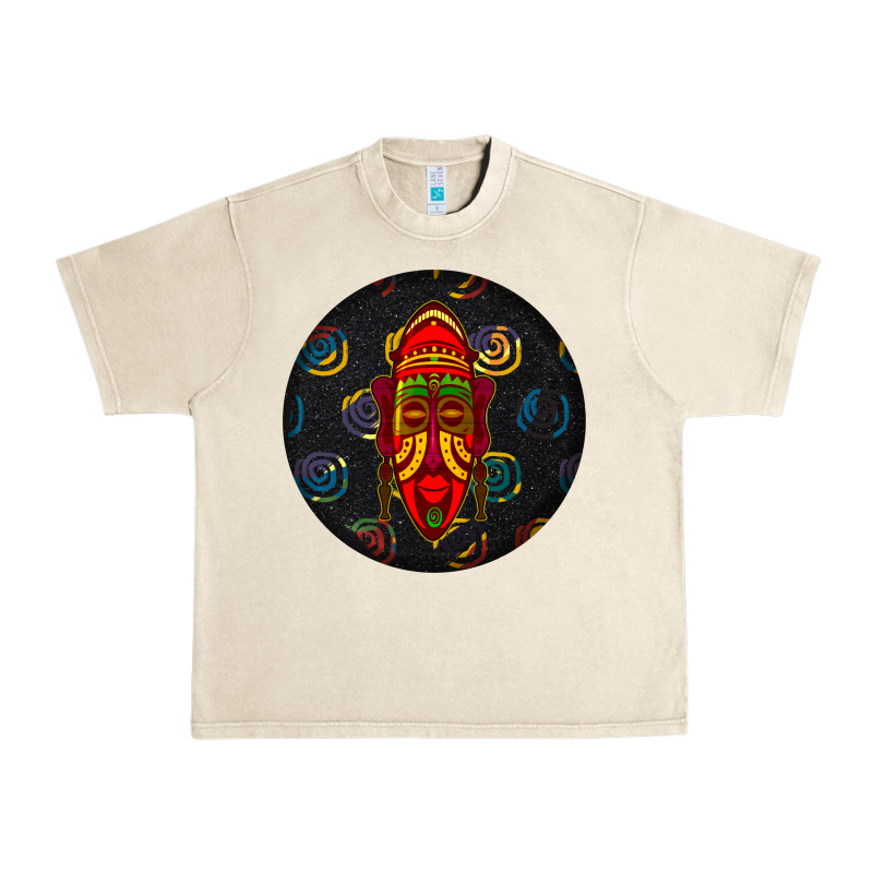 African Masks Round Earrings 2 Urban Heavy Tee by BundleAndBundleShop | Teevron
