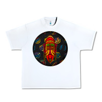 White african masks round earrings 2 Urban Heavy Tee - BundleAndBundleShop