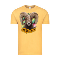 Vintage Mustard Bighorn Sheep Vintage Tee - RanaPortraitStore