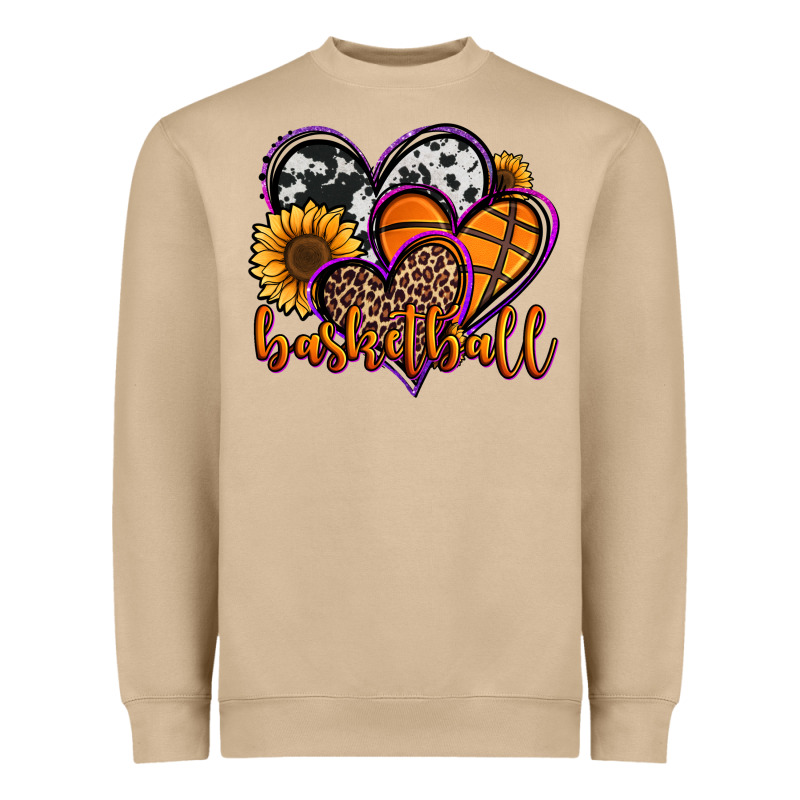 Basketball Hearts Heavyweight Sweatshirt by Jasminsmagicworld | Teevron
