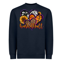 Navy basketball hearts Heavyweight Sweatshirt - Jasminsmagicworld