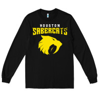 Black houston sabercats Long Sleeve Tee - linhVisuals