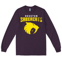 Plum houston sabercats Long Sleeve Tee - linhVisuals