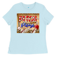 Baby Blue pitch please tumbler Ladies Tee - BundleAndBundleShop