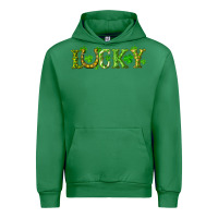 Emerald st. patrick's day lucky with clovers and horseshoe Urban Hoodie - RanaPortraitStore