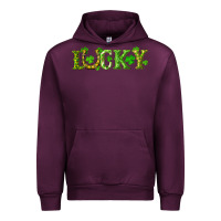 Mauve Wine st. patrick's day lucky with clovers and horseshoe Urban Hoodie - RanaPortraitStore