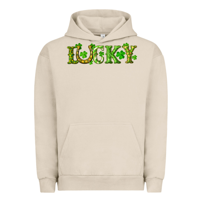 St. Patrick's Day Lucky With Clovers And Horseshoe Urban Hoodie by RanaPortraitStore | Teevron