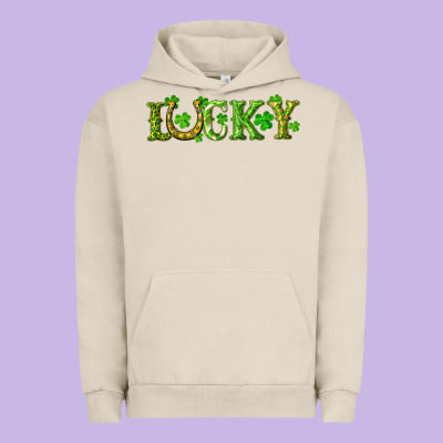 St. Patrick's Day Lucky With Clovers And Horseshoe Urban Hoodie Designed By Ranaportraitstore