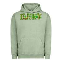 Pigment Oil Green st. patrick's day lucky with clovers and horseshoe Urban Hoodie - RanaPortraitStore