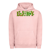 Pigment Salmon st. patrick's day lucky with clovers and horseshoe Urban Hoodie - RanaPortraitStore