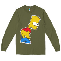 Army Green TRIPY BART SIMPSONS Long Sleeve Tee - linhVisuals