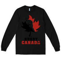 Black canada rugby Long Sleeve Tee - linhVisuals
