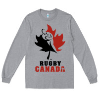 Heather Grey canada rugby Long Sleeve Tee - linhVisuals