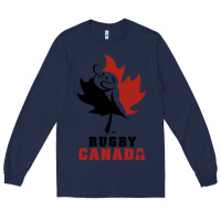Navy canada rugby Long Sleeve Tee - linhVisuals