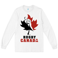 White canada rugby Long Sleeve Tee - linhVisuals