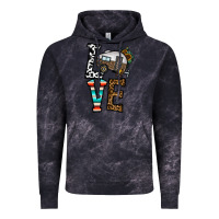 Cloud Black love caravan Vintage Hoodie - CowhideDigitalArt