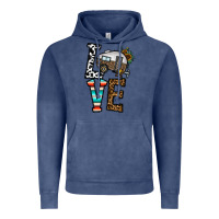 Vintage Denim love caravan Vintage Hoodie - CowhideDigitalArt