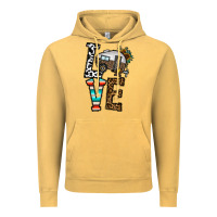 Vintage Mustard love caravan Vintage Hoodie - CowhideDigitalArt