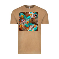 Vintage Camel western cowboy hat seamless pattern Vintage Tee - BundleAndBundleShop
