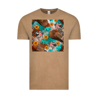 Vintage Coffee western cowboy hat seamless pattern Vintage Tee - BundleAndBundleShop