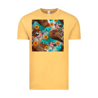Vintage Mustard western cowboy hat seamless pattern Vintage Tee - BundleAndBundleShop